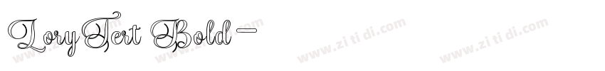 LoryTert Bold字体转换